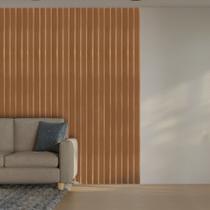 Painel Placa Ripado 44x11cm Colante Kit C/10 Painéis em MDF