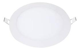 Painel Plafon 12w Led Redondo Embutir 17cm Branco Quente