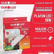 Painel Plafon 24w Led 4000k Quadrado Embutir(28x28) Ourolux