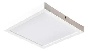 Painel Plafon 25w Sobrepor Quadrado Branco Neutro 4000k Bivolt 110/220v Moderno Branco Luminária Gesso Teto - MGC