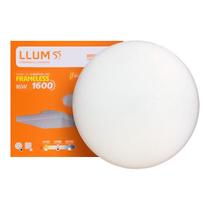 PAINEL PLAFON DE SOBREPOR LED REDONDO FRAMELESS 16W 1600lm 6500K