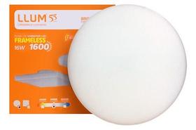 PAINEL PLAFON DE SOBREPOR LED REDONDO FRAMELESS 16W 1600lm