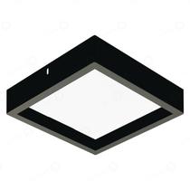 Painel Plafon de Sobrepor Recuado Preto 40cm Led 36W 3000K Bivolt