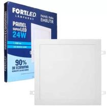 Painel Plafon Embutir Led 24w Quadrado Slim 6500k - Fortled