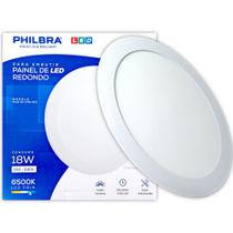 Painel Plafon Embutir Luminária Led 18W Redondo Alumínio