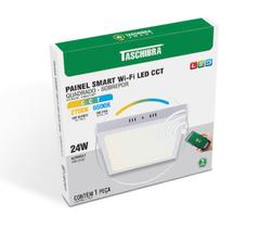 Painel Plafon Inteligente Smart Led Cct Wifi 24w Sobrepor Taschibra