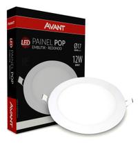Painel Plafon Led 12w Redondo Embutir Branco Frio Gesso Teto Painel Plafon Led 12w Redondo Embutir Branco Frio Gesso Teto