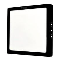 Painel Plafon Led 18w Sobrepor Quadrado Preto Branco Frio 6500k