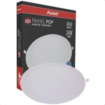 Painel Plafon LED 24W de Embutir Redondo Bivolt 6500k Avant
