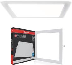 Painel Plafon Led 24w Quadrado Embutir Branco Frio Luminária