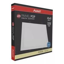 Painel Plafon Led 30w Embutir quadrado 40x40 cm neutro 4000k