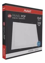 Painel Plafon Led 30w Embutir Quadrado 40x40 Luz 6500k Avant