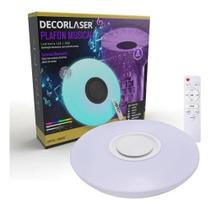 Painel Plafon Led 36W Musical Dimerizavel Bluetooth C/ Controle E App