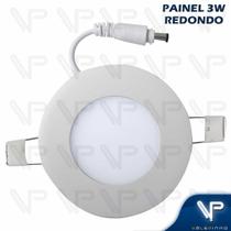 Painel plafon led 3w embutir redondo 3000k(branco quente)bivolt Painel plafon led 3w embutir redondo 3000k(branco quente)bivolt