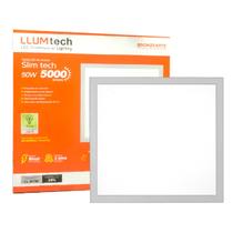 Painel plafon led 50w embutir 62x62cm quadrado 3000k(branco quente)bivolt