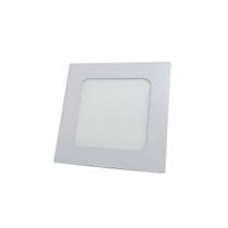 Painel Plafon LED 6w Quadrado Luminaria Embutir Branco Luz Quente