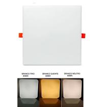 Painel Plafon Led Borda Infinita 17w Embutir ou Sobrepor 12x12