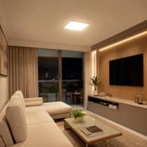 Painel Plafon Led Borda Infinita 32w Embutir Sobrepor 22x22 Minimalista Residencial Comercial Casa Sala Cozinha Banheiro Hall Entrada Corredor Lavabo