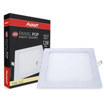 Painel Plafon Led Branco 12w Embutir Quadrado 17x17cm Painel Plafon Led Branco 12w Embutir Quadrado 17x17cm