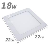 Painel Plafon LED de embutir 18w 22 x 22cm 3000k branco Quente st437