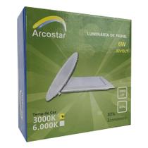 Painel Plafon Led Embutir 12X12cm 6W 3000K Bivolt - SCT - A-0611E