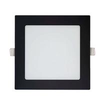 Painel Plafon Led Embutir 16,8X16,8cm 12W 4100K Bivolt Preto - Blumenau - 80424101