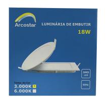 Painel Plafon Led Embutir 22,5X22,5cm 18W 3000K Bivolt - SCT - 7898635990109