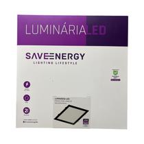 Painel Plafon Led Embutir 30X30cm 25W 6500K Preto Bivolt - Save Energy - SE-240.3018 Painel Plafon Led Embutir 30X30cm 25W 6500K Preto Bivolt - Save Energy - SE-240.3018