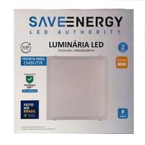 Painel Plafon Led Embutir 40X40cm 36W 4000K Branco Bivolt - Save Energy - SE-240.924 Painel Plafon Led Embutir 40X40cm 36W 4000K Branco Bivolt - Save Energy - SE-240.924