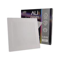 Painel Plafon Led Embutir Quadrado 18W 6500K (Branco Frio) 1260L Bivolt Termo EcoPanel ALI-1PF003 ALI