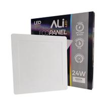 Painel Plafon Led Embutir Quadrado 24W 6500K (Branco Frio) 1680L Bivolt Termo EcoPanel ALI-1PF005 ALI
