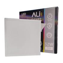 Painel Plafon Led Embutir Quadrado 32W 6500K (Branco Frio) 2720L Bivolt Termo EcoPanel ALI-1PF008 ALI