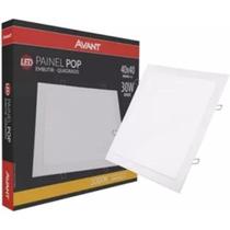 Painel Plafon Led Embutir Quadrado 40x40 30w 3000k Avant