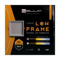 Painel Plafon Led Embutir Recuado 12X12cm 12W 4000K Branco Bivolt - Bella Iluminação - DLD012N