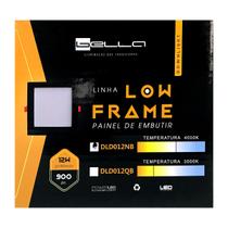 Painel Plafon Led Embutir Recuado 12X12cm 12W 4000K Preto Bivolt - Bella Iluminação - DLD012NB Painel Plafon Led Embutir Recuado 12X12cm 12W 4000K Preto Bivolt - Bella Iluminação - DLD012NB