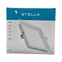 Painel Plafon Led Embutir Recuado 20,2X20,2cm 17W 3000K Branco Bivolt - Stella - STH8903BR/30 Painel Plafon Led Embutir Recuado 20,2X20,2cm 17W 3000K Branco Bivolt - Stella - STH8903BR/30
