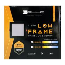 Painel Plafon Led Embutir Recuado 22,5X22,5cm 24W 4000K Preto Bivolt - Bella Iluminação - DLD024NB