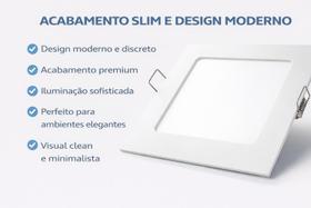 Painel Plafon Led Embutir Slim 15x15 12w Quadrado Branco Frio Painel Plafon Led Embutir Slim 15x15 12w Quadrado Branco Frio