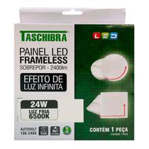 Painel Plafon Led Frameless Sobrepor 17X17cm 24W 6500K Efeito de Luz Infinita Autovolt - Taschibra - 0883