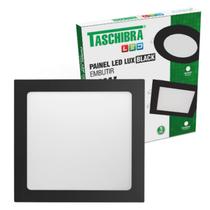 Painel Plafon Led Preto 24w Taschibra Embutir Quadrado