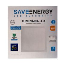 Painel Plafon Led Sobrepor 22,5X22,5cm 20W 5700K Branco Bivolt - Save Energy - SE-240.598 Painel Plafon Led Sobrepor 22,5X22,5cm 20W 5700K Branco Bivolt - Save Energy - SE-240.598