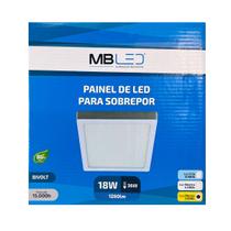 Painel Plafon Led Sobrepor 22X22cm 18W 3000K Bivolt - MB Led - 4070 Painel Plafon Led Sobrepor 22X22cm 18W 3000K Bivolt - MB Led - 4070