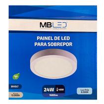 Painel Plafon Led Sobrepor Redondo 30cm 24W 6500K Bivolt - MB Led - 4026 Painel Plafon Led Sobrepor Redondo 30cm 24W 6500K Bivolt - MB Led - 4026