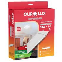 Painel Plafon Luminária Led 18W Embutir Bivolt Quadrado Painel Plafon Luminária Led 18W Embutir Bivolt Quadrado