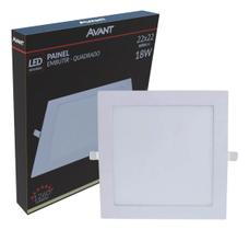 Painel Plafon Luminaria Led 18w Embutir Quadrado 22x22 Luz Branco Frio 6500k Neutro 4000k Quente 3000k