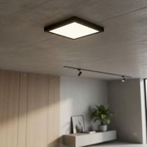 Painel Plafon Luminária Led De Sobrepor Quadrado 18w Preto Painel Plafon Luminária Led De Sobrepor Quadrado 18w Preto