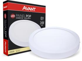 Painel Plafon Luminária Led Neutro 24w Sobrepor Redondo 30cm Painel Plafon Luminária Led Neutro 24w Sobrepor Redondo 30cm