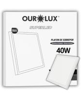 Painel Plafon Luminária LED Sobrepor 40w Bivolt Cor da Luz 6500K Branco Frio Quadrado Ourolux Painel Plafon Luminária LED Sobrepor 40w Bivolt Cor da Luz 6500K Branco Frio Quadrado Ourolux