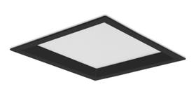 Painel Plafon Placa Led Embutir Recuado 22W 4000K Preto Opus