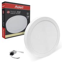 Painel Plafon Pop Led 18W Redondo Sobrepor 4000K Luz Neutra